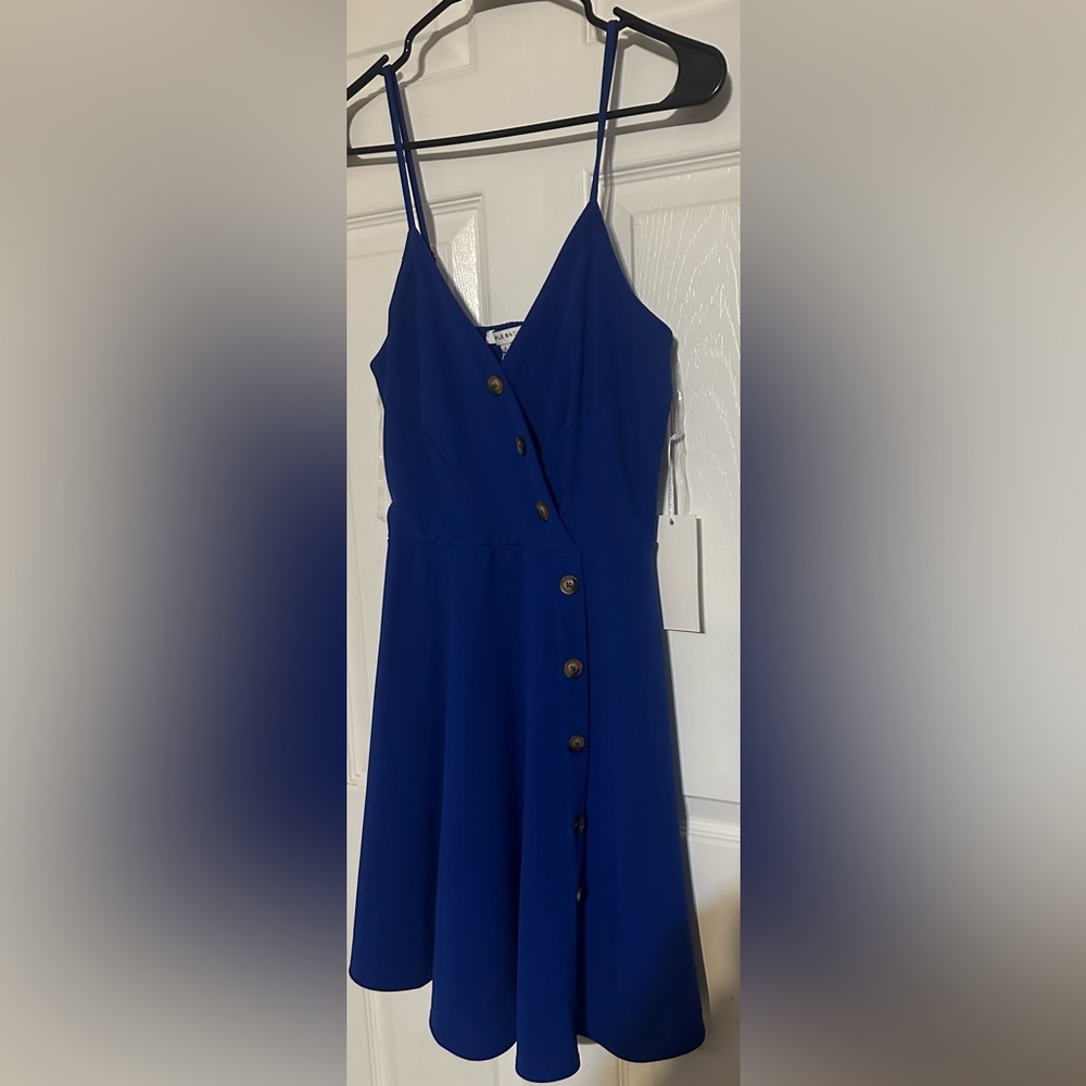 Royal Blue Junior Flare Dress- Size Large